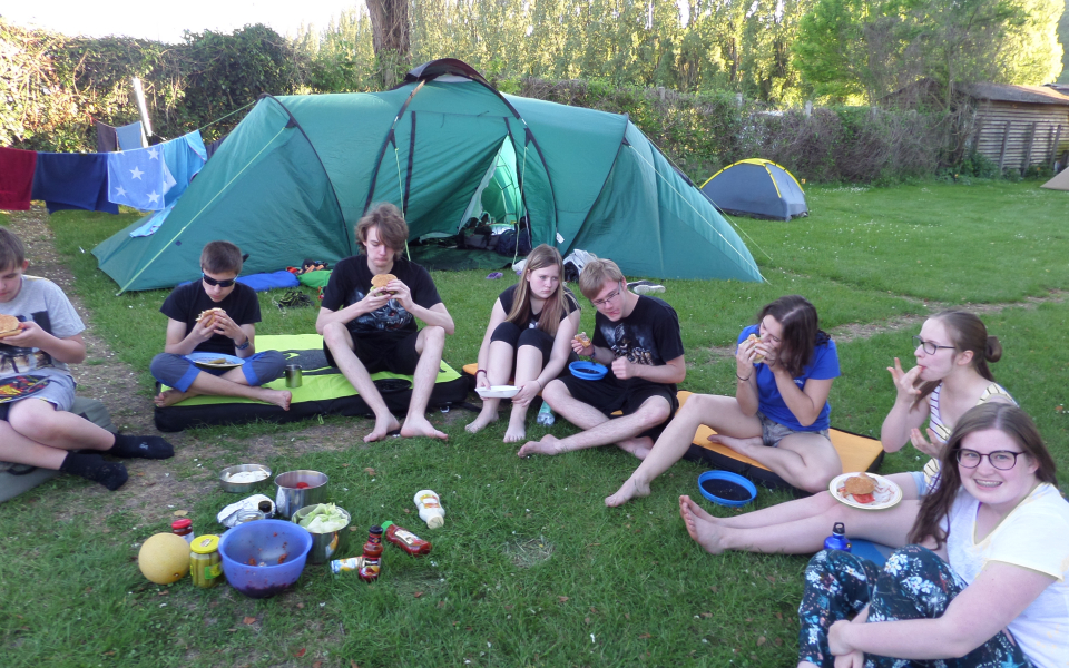Essen auf dem Zeltplatz